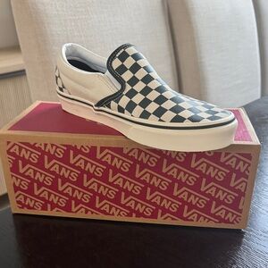 Vans Black and White Checkerboard Slip-Ons